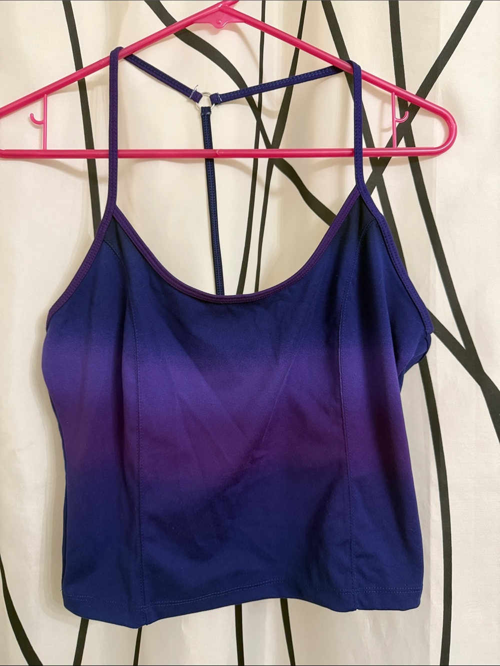 Victorias Secret On Point Women's Purple Ombre T-Back Cami Tank Top - Large